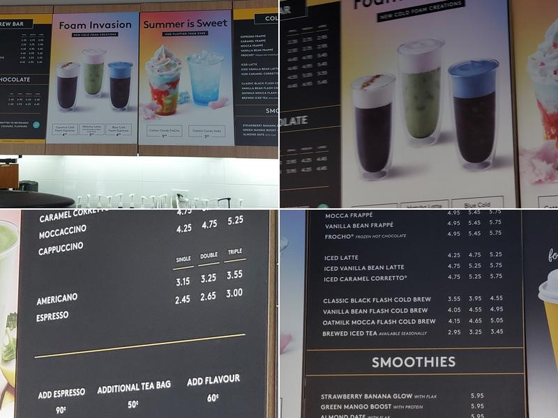 Second Cup Café Menu