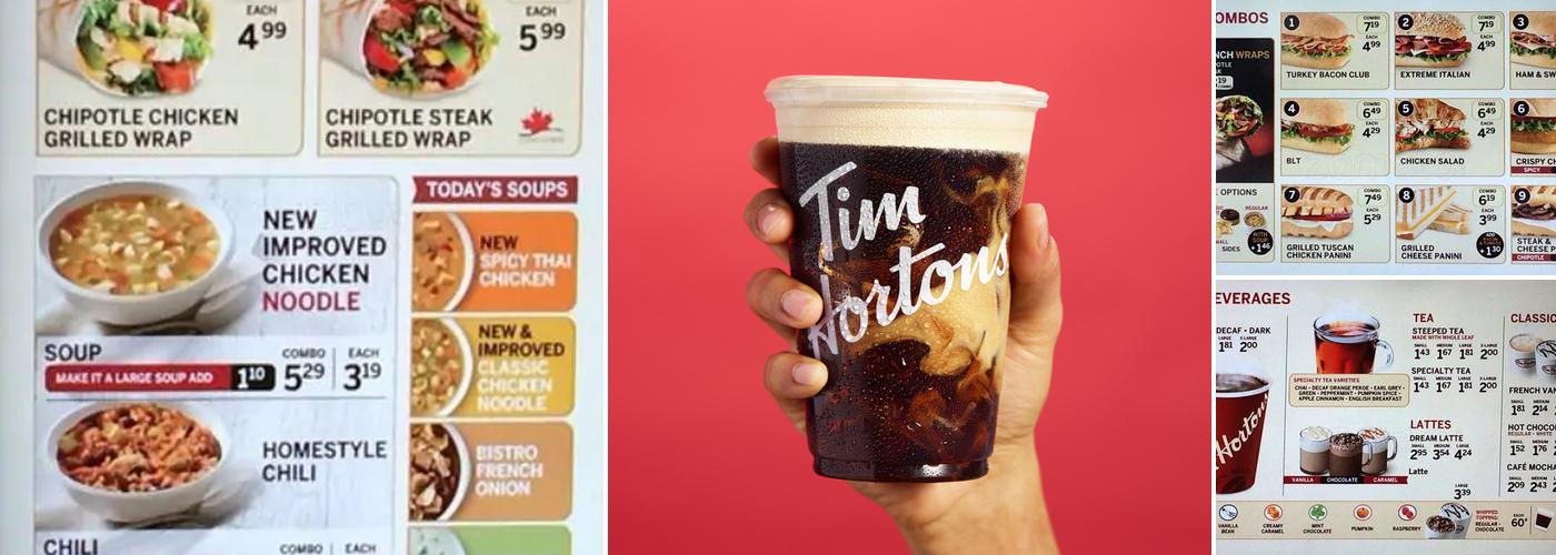 Tim Hortons Menu
