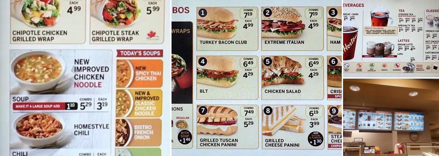 Tim Hortons Menu