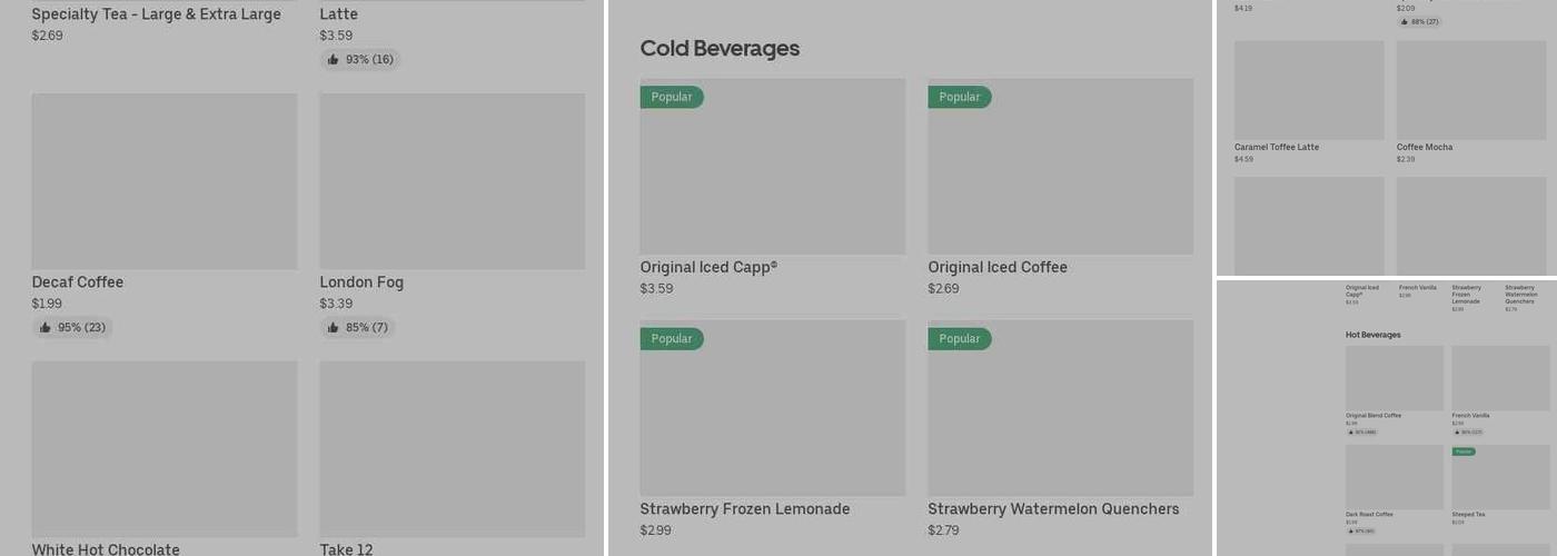 Tim Hortons Menu