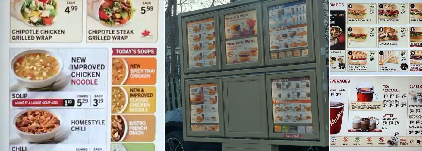 Tim Hortons Menu
