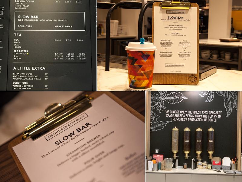 Second Cup Café Menu