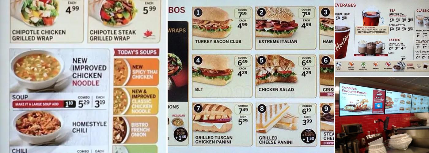 Tim Hortons Menu