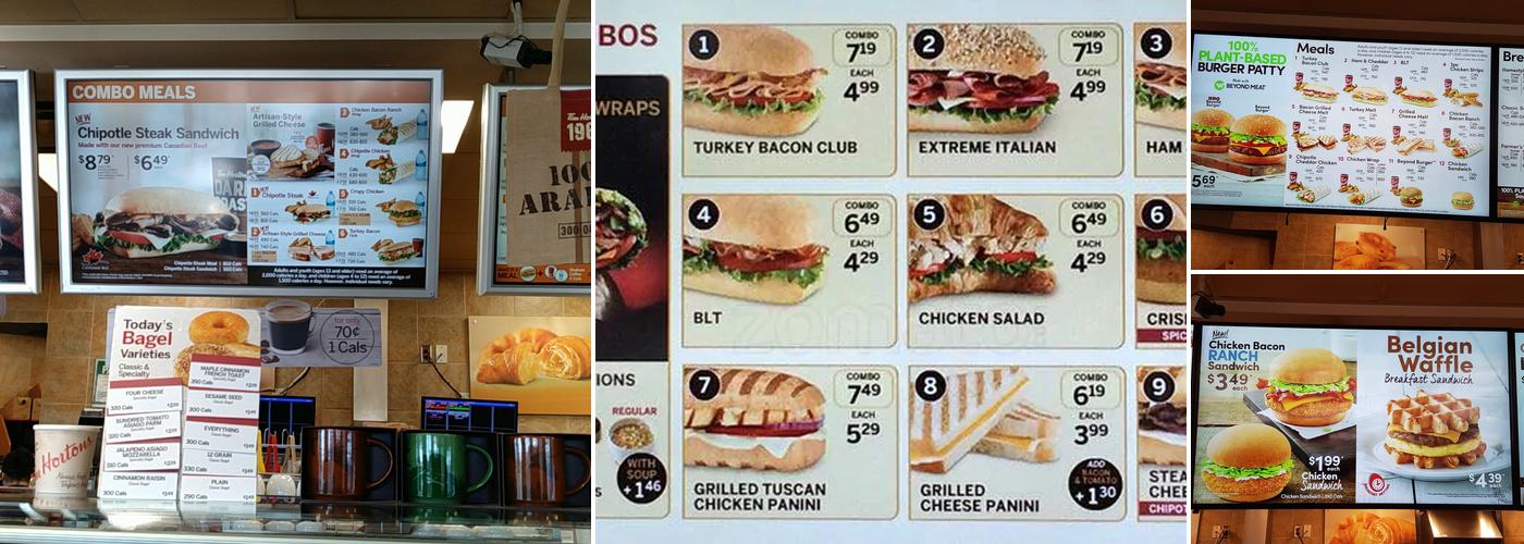 Tim Hortons Menu