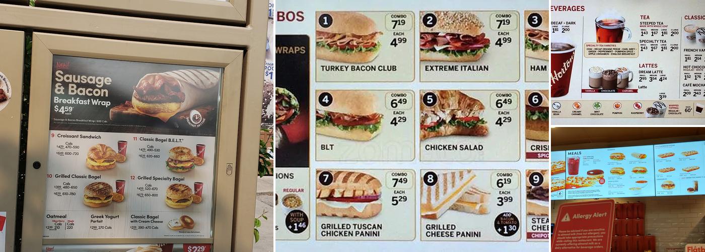 Tim Hortons Menu