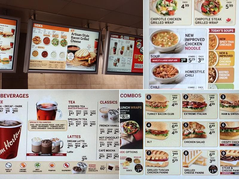 Tim Hortons Menu