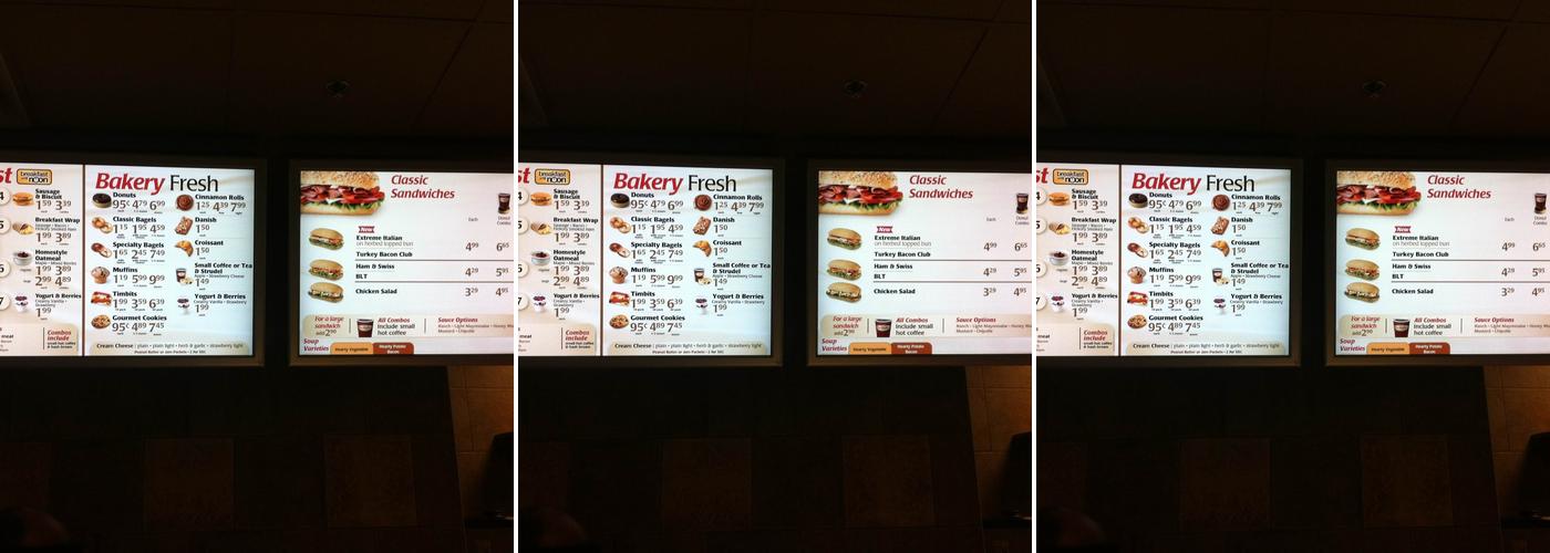Tim Hortons Menu