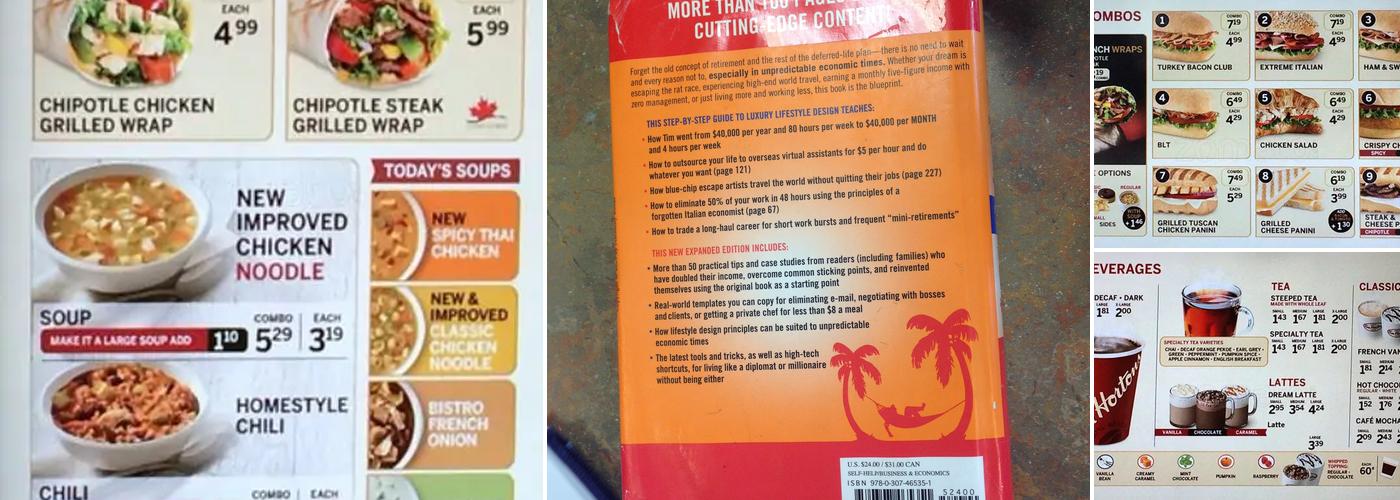Tim Hortons Menu