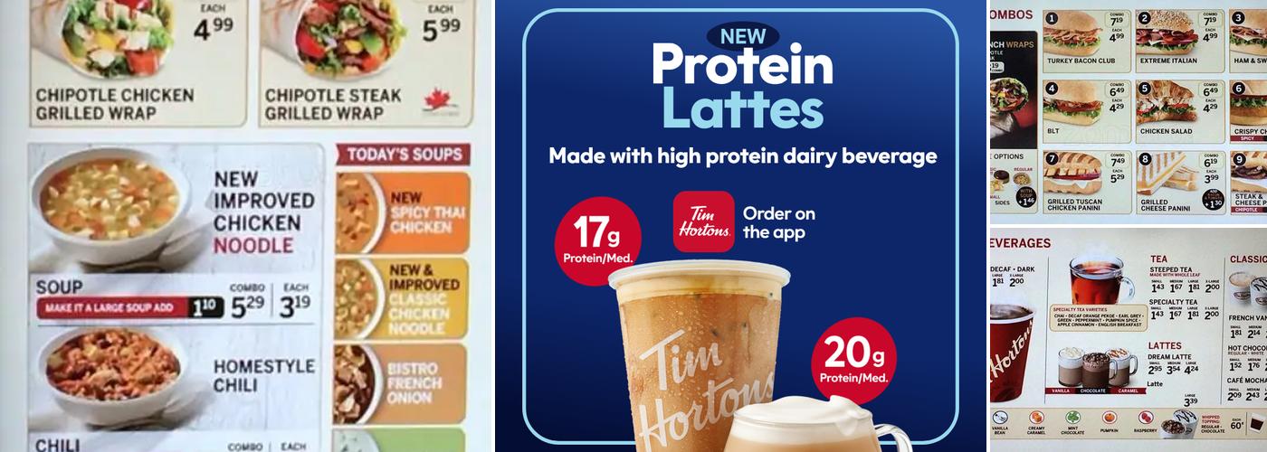 Tim Hortons Menu