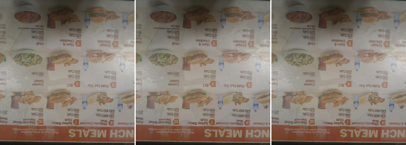 Tim Hortons Menu