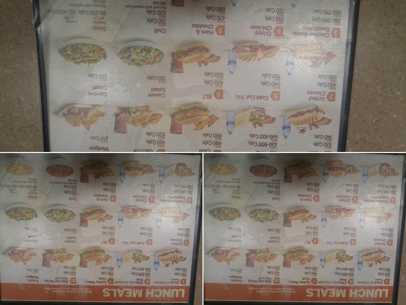 Tim Hortons Menu