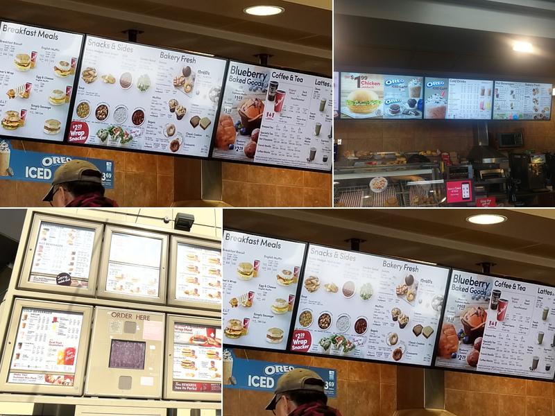 Tim Hortons Menu