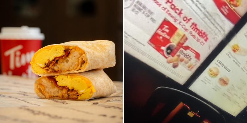 Tim Hortons Menu