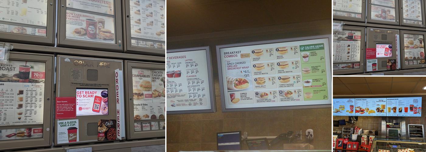 Tim Hortons Menu