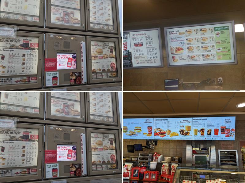 Tim Hortons Menu