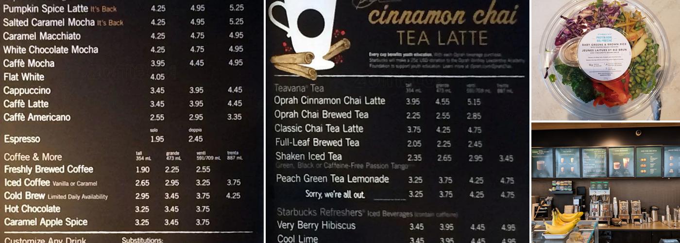 Starbucks Menu