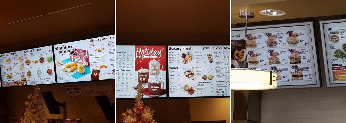 Tim Hortons Menu