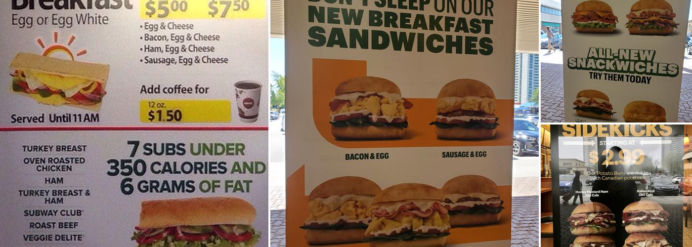 Subway Menu