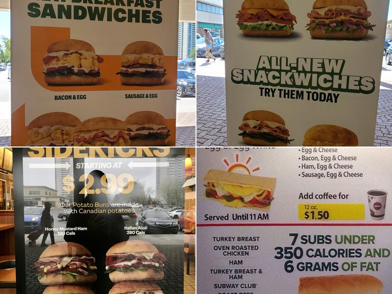 Subway Menu