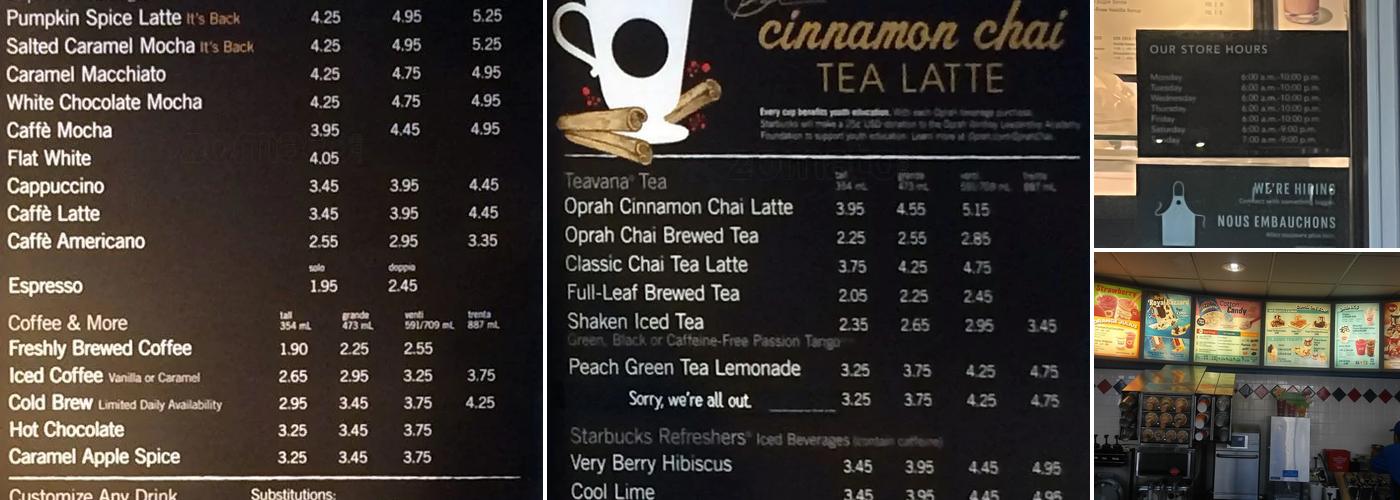 Starbucks Menu