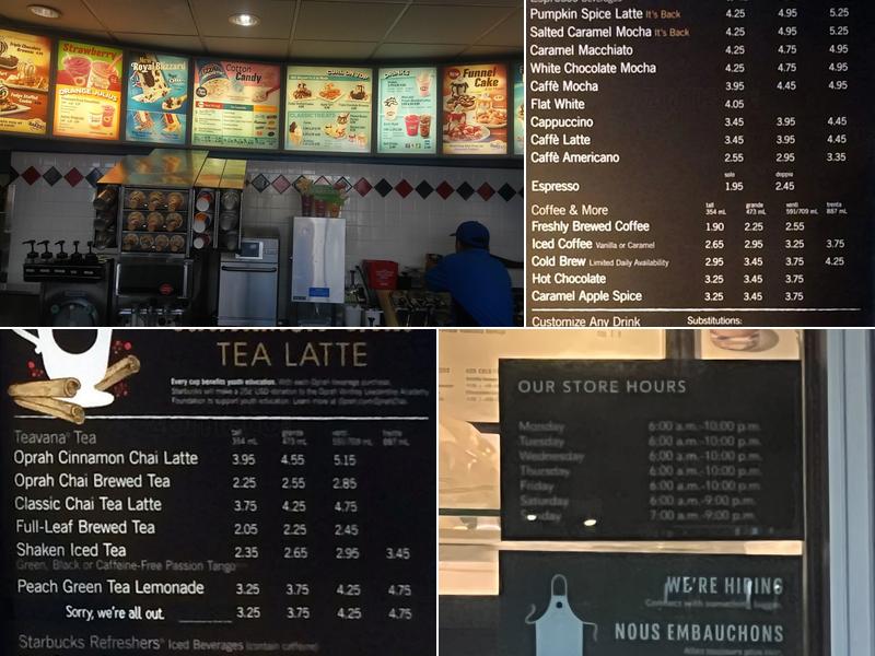 Starbucks Menu