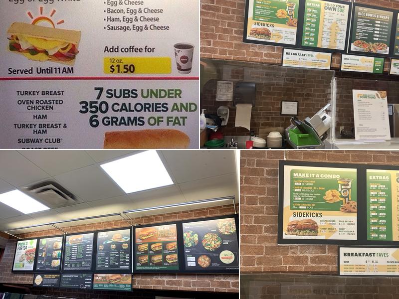 Subway Menu