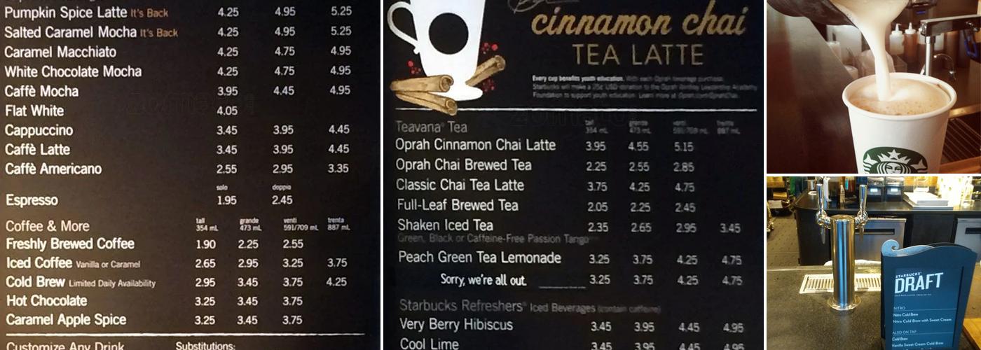 Starbucks Menu