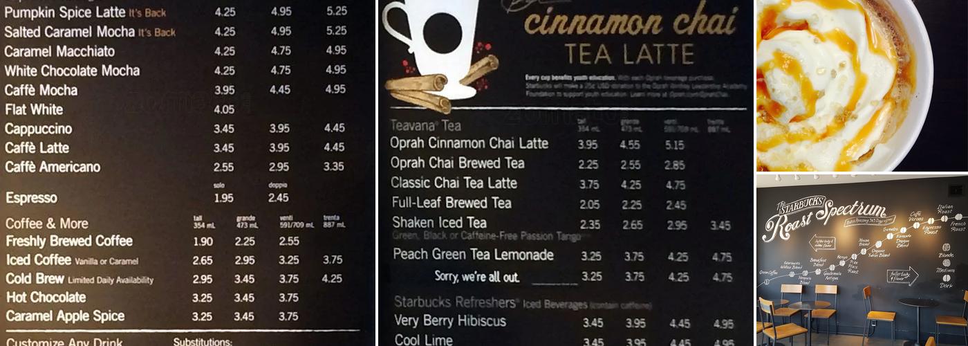 Starbucks Menu