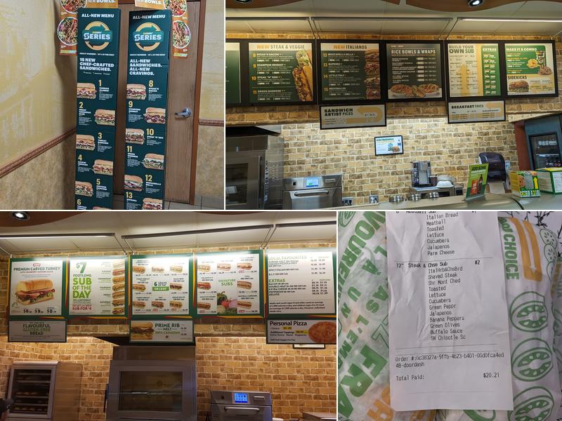 Subway Menu