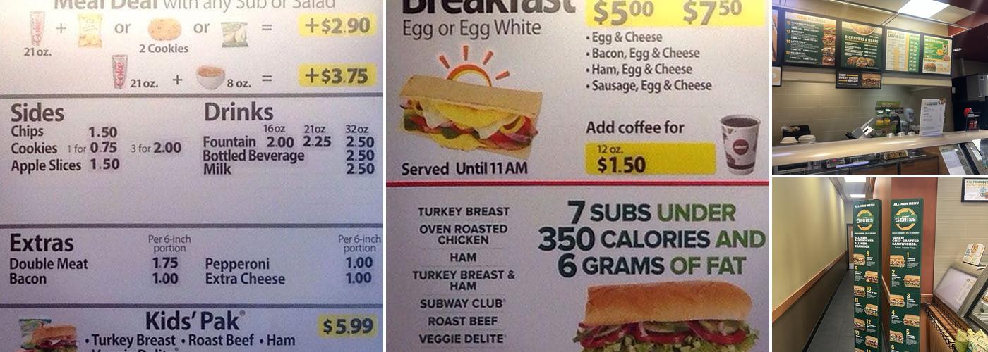 Subway Menu