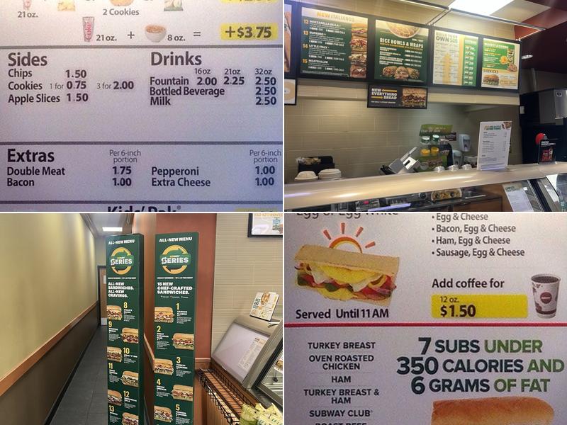 Subway Menu