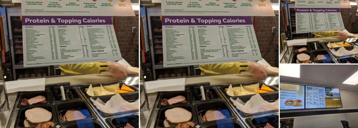 Subway Menu