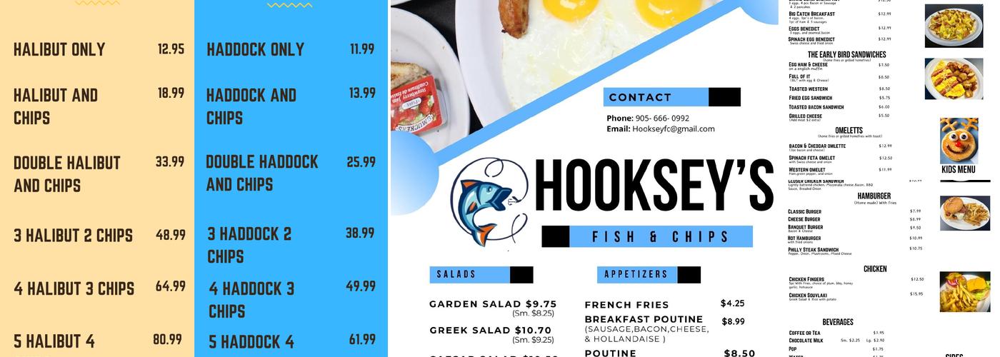 Hooksey's Fish & Chips Menu