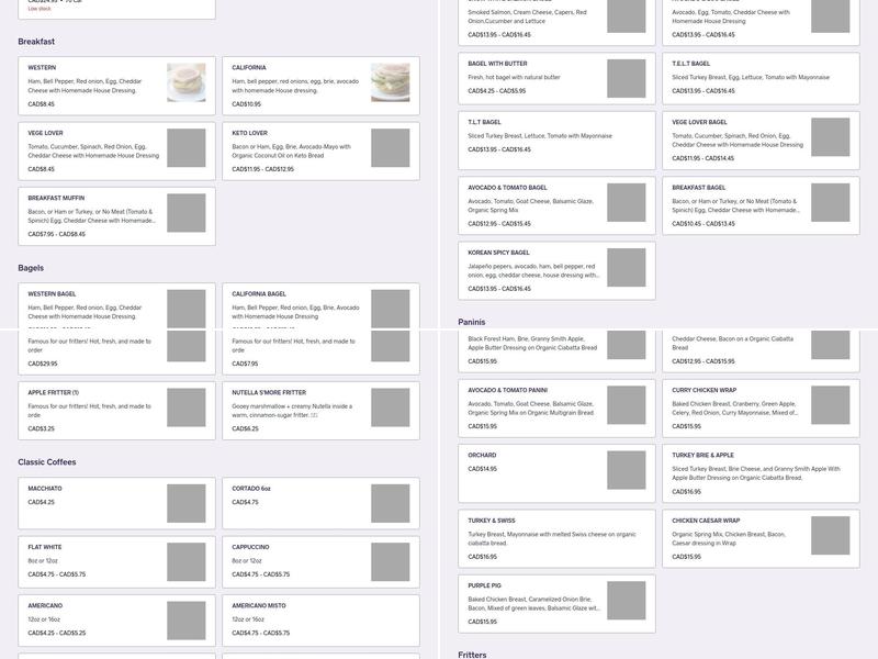 Purple Penguin Cafe Menu