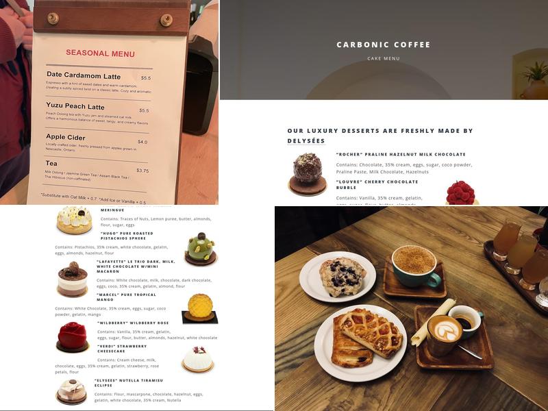 Carbonic Coffee Menu