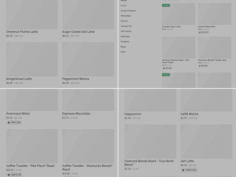 Starbucks Menu