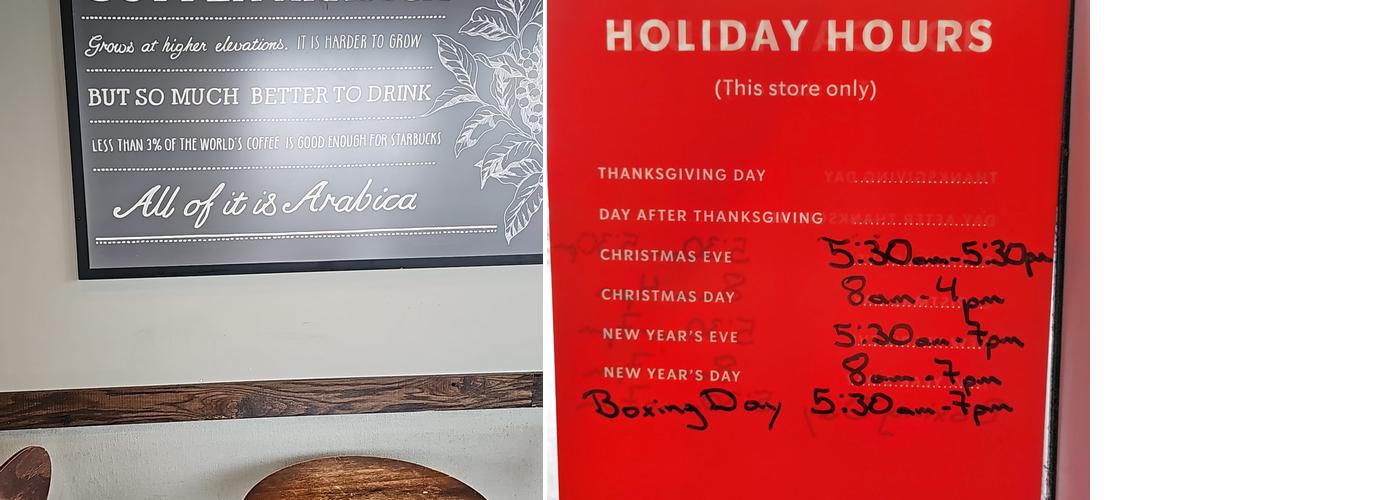 Starbucks Menu