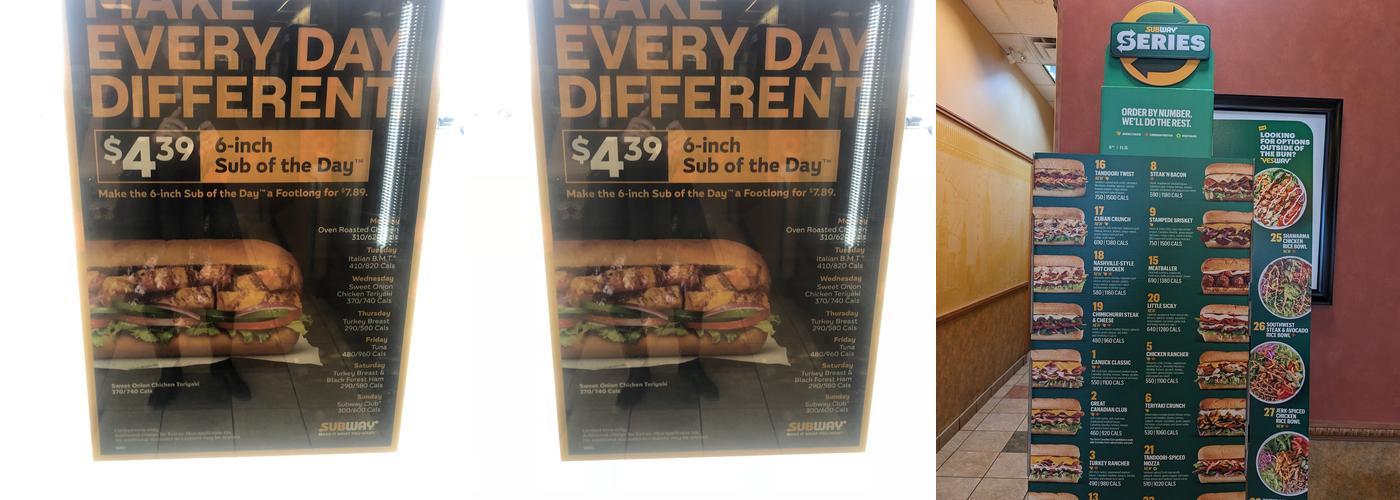 Subway Menu