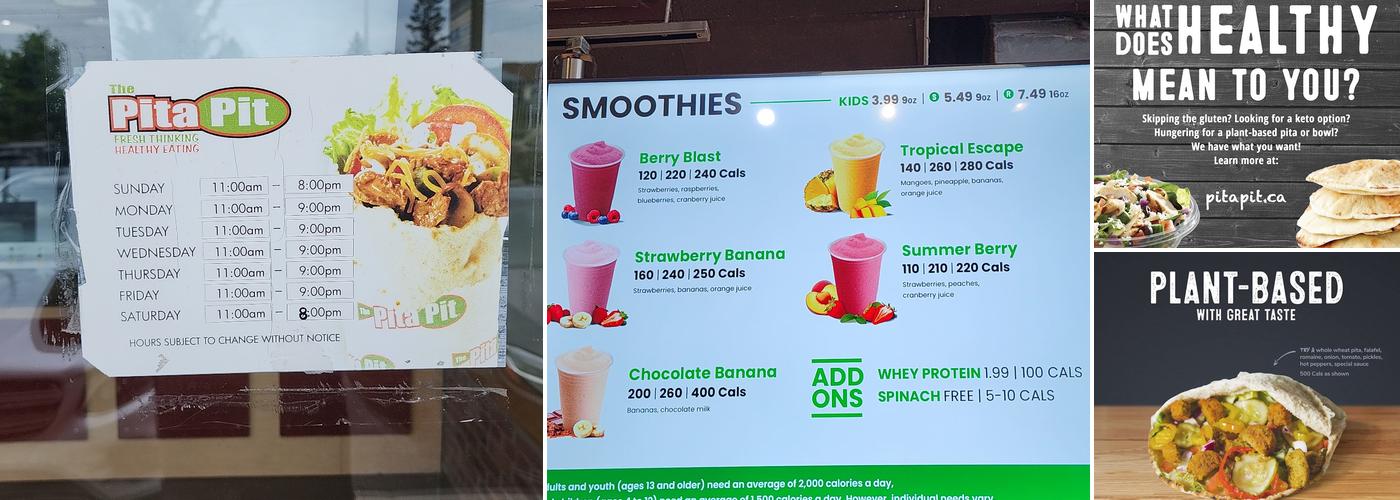 Pita Pit Menu