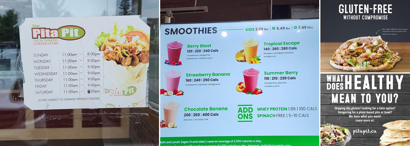 Pita Pit Menu