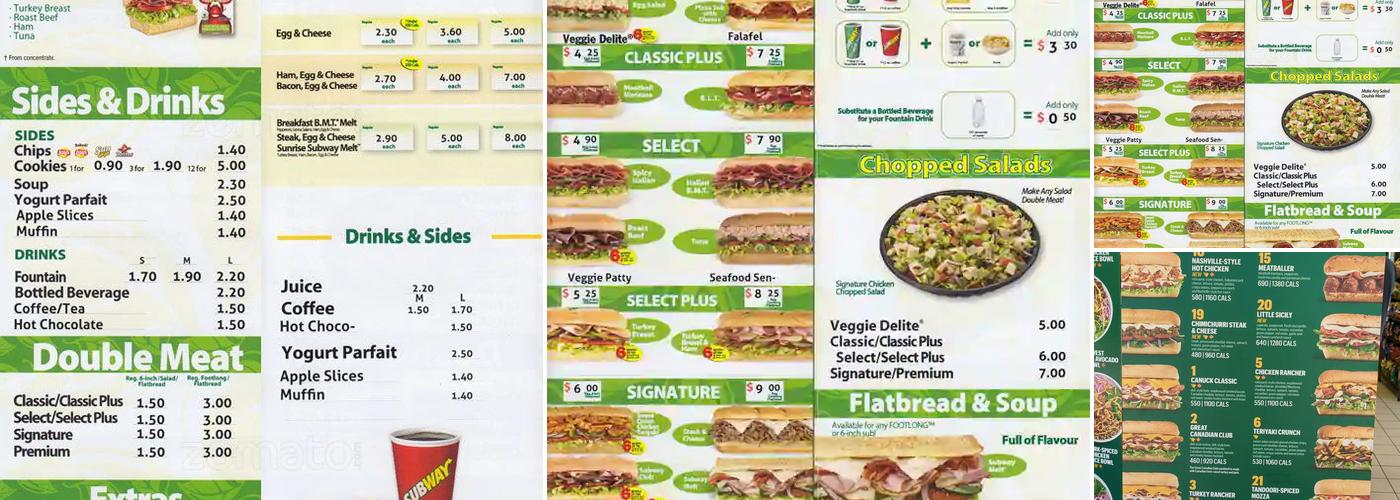 Subway Menu