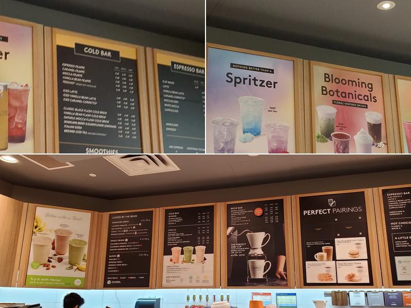 Second Cup Café Menu