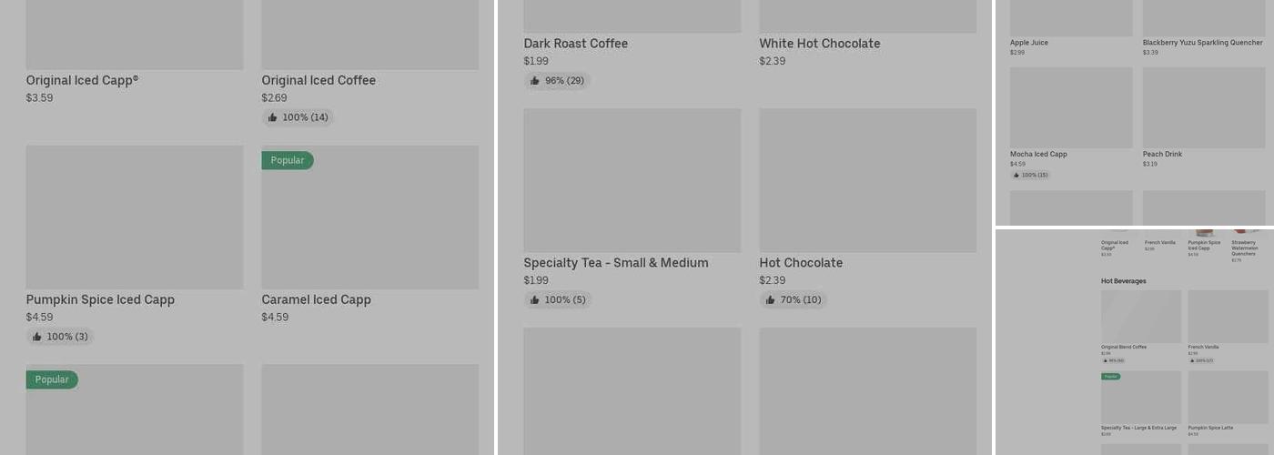 Tim Hortons Menu