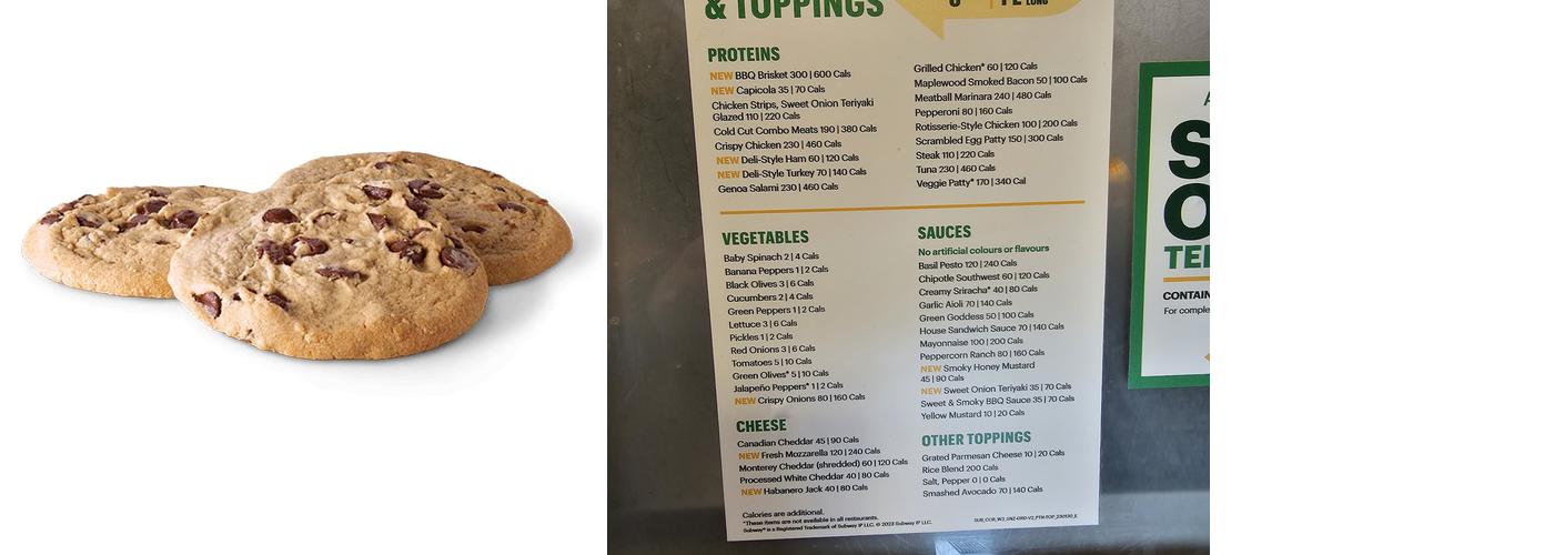Subway Menu