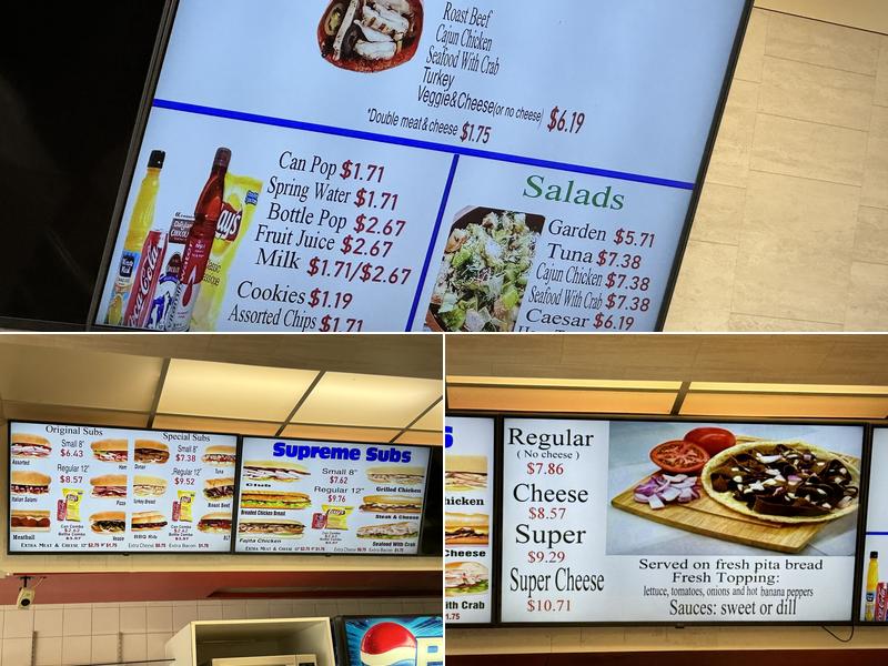 More Subs Menu