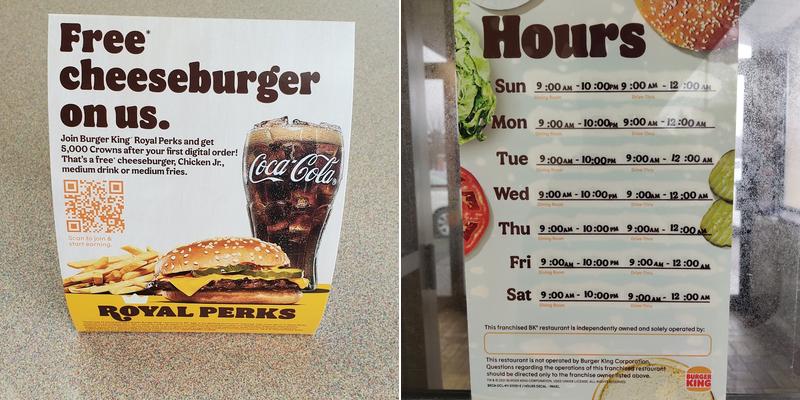Burger King Menu