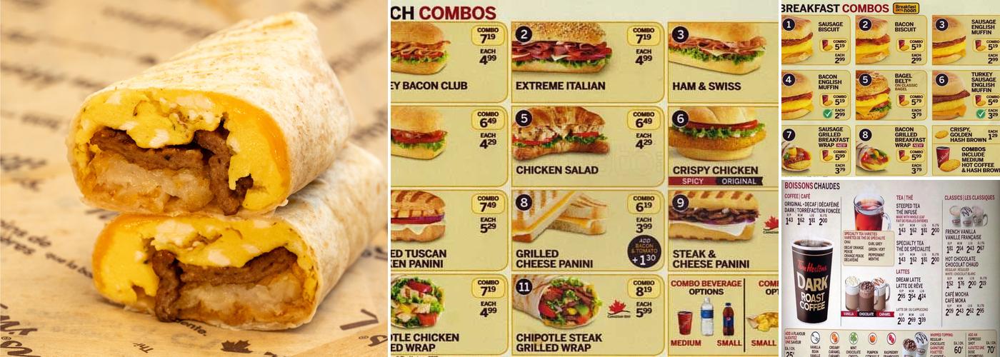Tim Hortons Menu