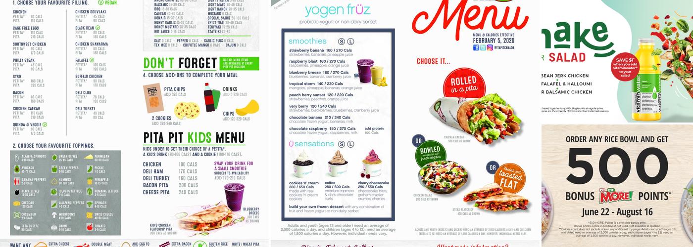 Pita Pit Menu