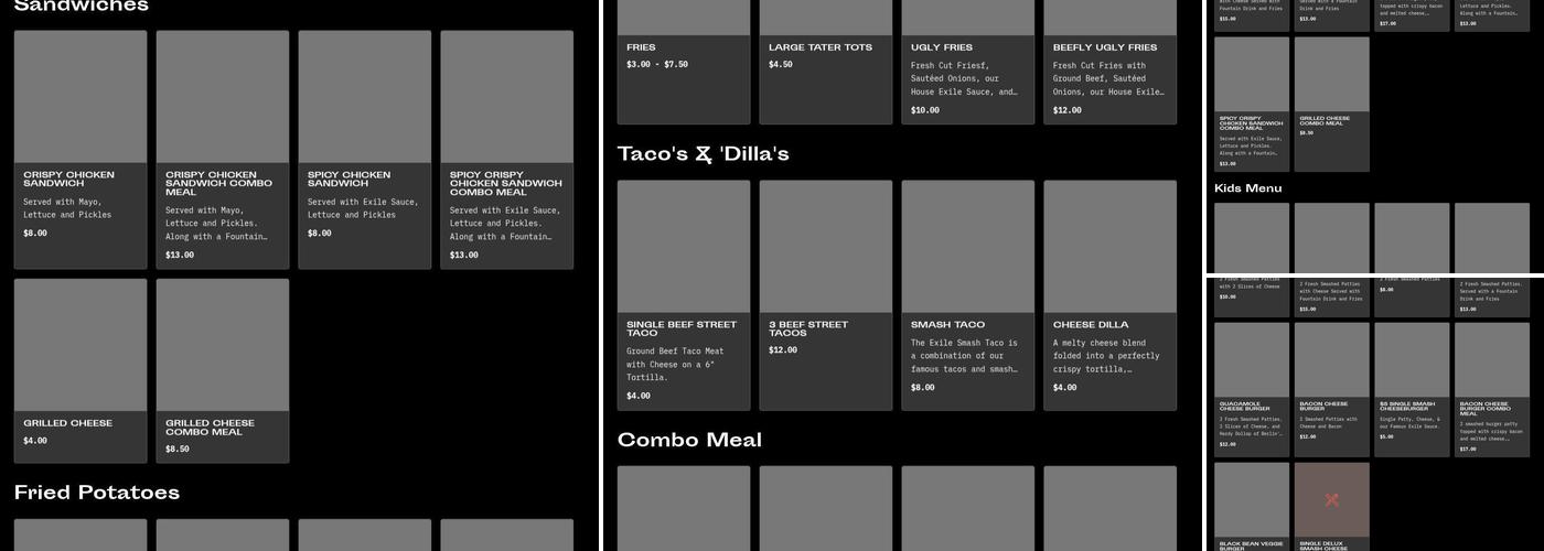 Exile Menu