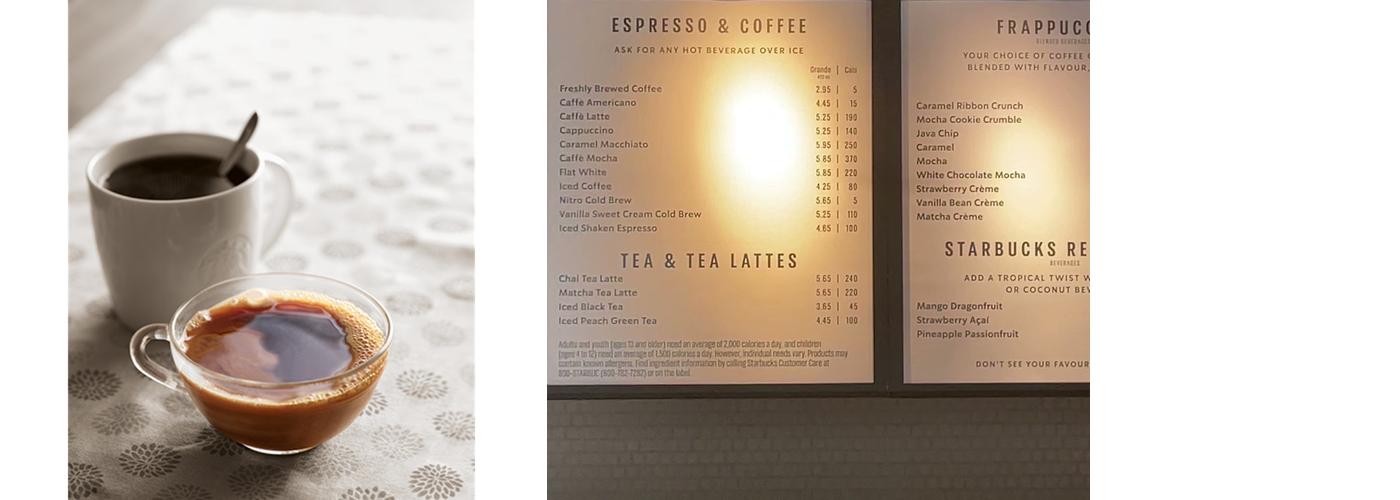 Starbucks Coffee Company Menu